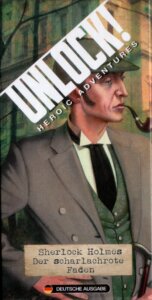 Unlock!: Heroic Adventures – Sherlock Holmes: Der scharlachrote Faden board game cover