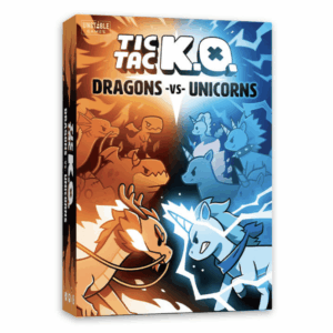 Tic Tac K.O.: Dragons vs Unicorns board game cover