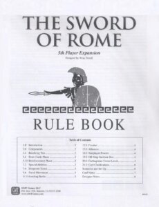 The Sword of Rome: 5th Player Expansion board game cover