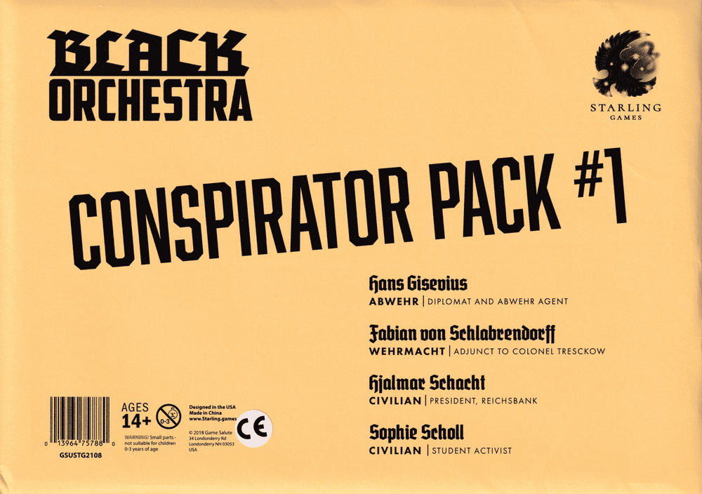 Black Orchestra: Conspirator Pack #1 board game cover