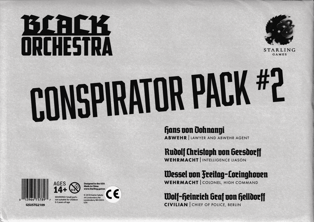 Black Orchestra: Conspirator Pack #2 board game cover