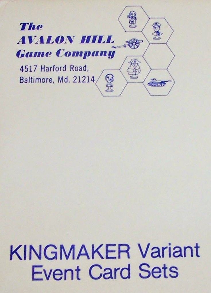 Kingmaker: Variant Event Cards board game cover