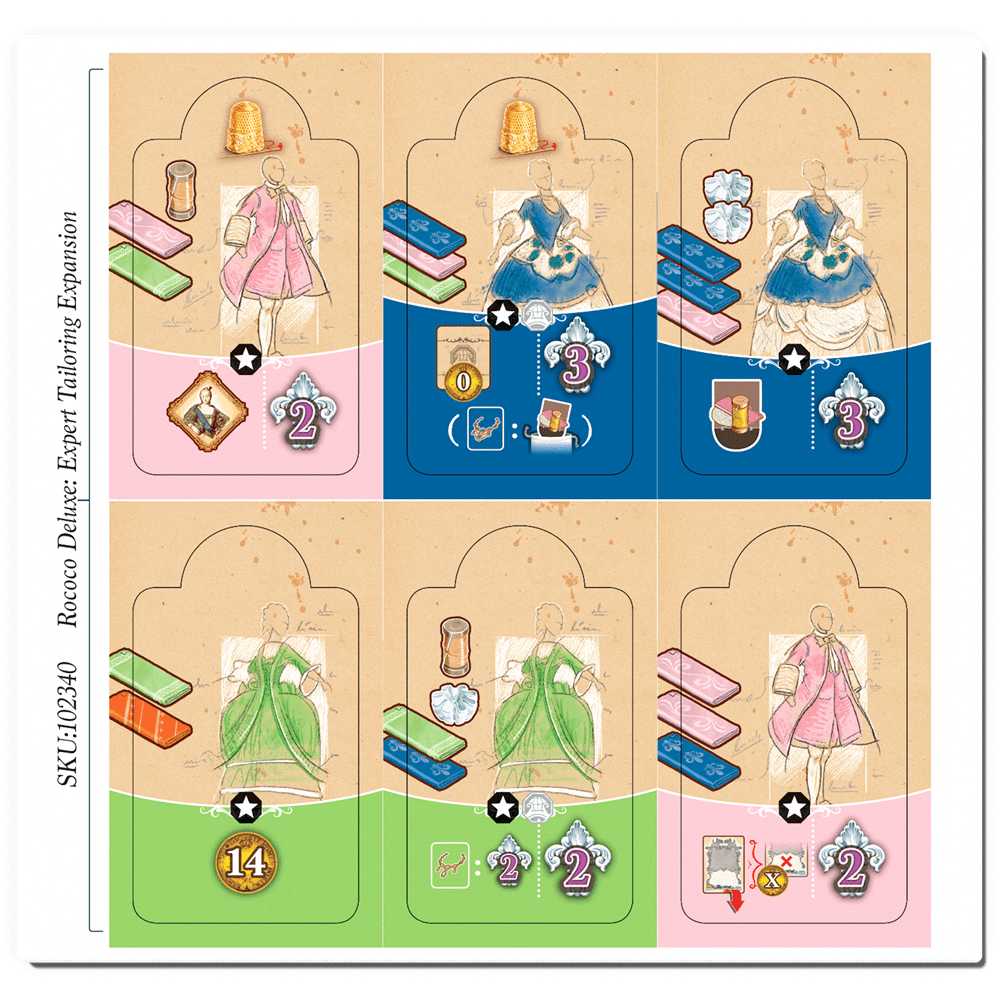 Rococo Deluxe: Expert Tailoring board game cover
