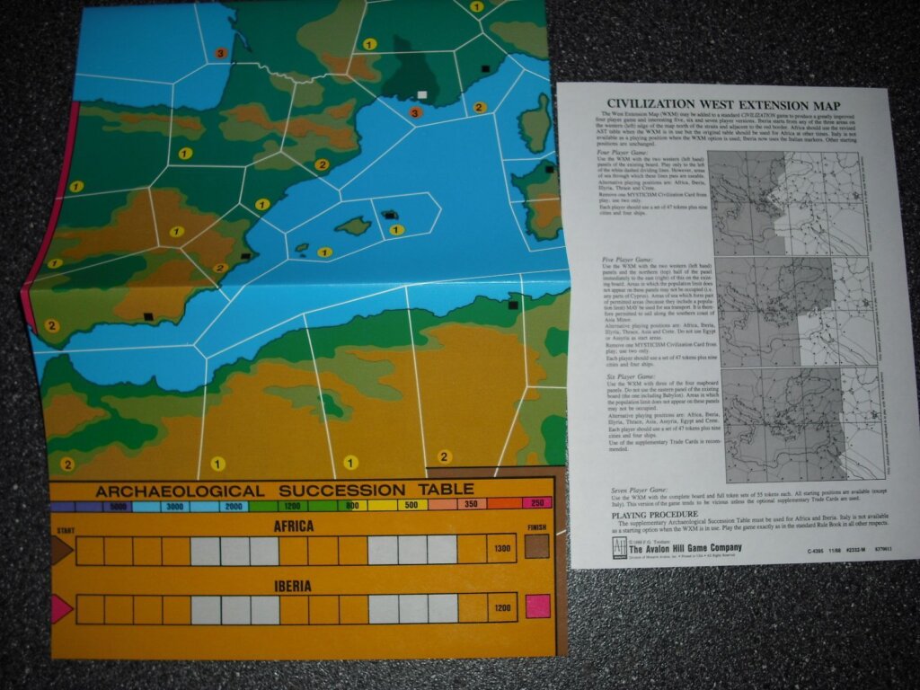 Civilization: West Extension Map board game cover