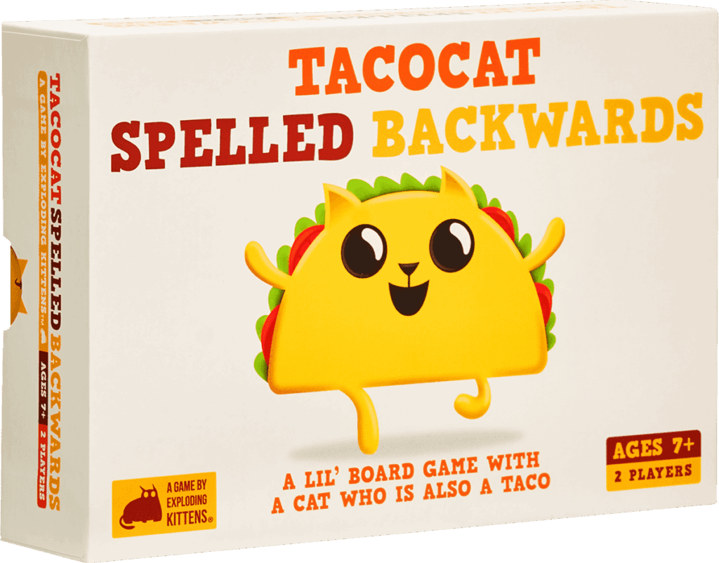 Tacocat Spelled Backwards board game cover