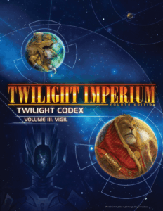 Twilight Imperium: Fourth Edition – Twilight Codex Volume III: Vigil board game cover