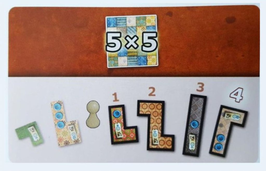 Patchwork: 5×5 Bonuskarte board game cover