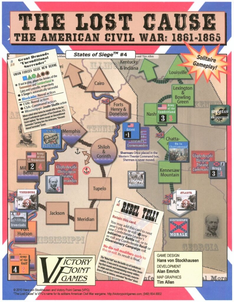The Lost Cause: The American Civil War, 1861-1865 board game cover