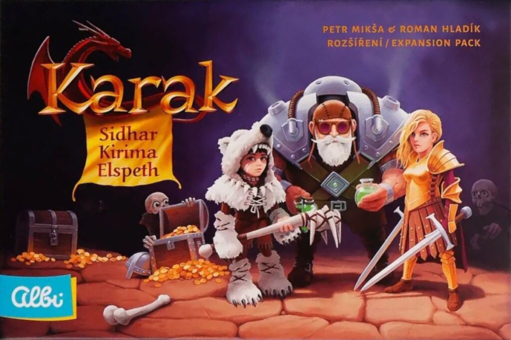 Karak: Sidhar, Kirima, Elspeth board game cover