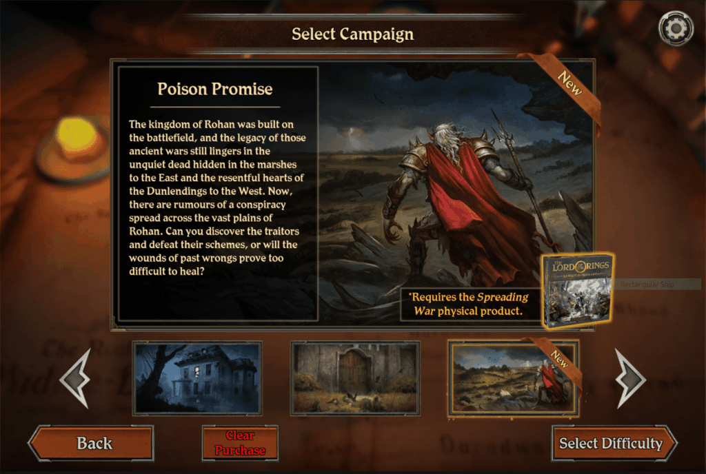 The Lord of the Rings: Journeys in Middle-Earth – Poison Promise board game cover