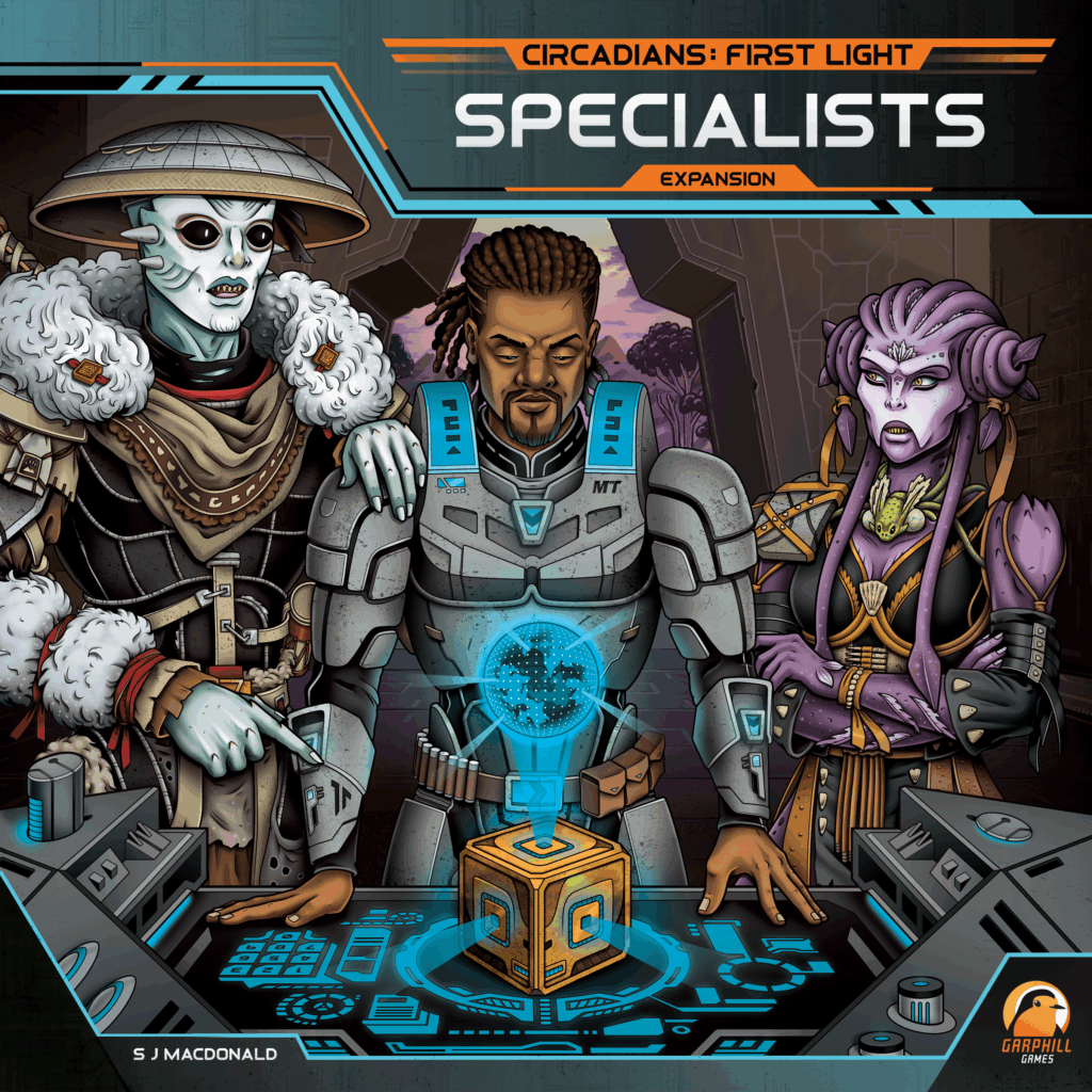 Circadians: First Light – Specialists Expansion board game cover