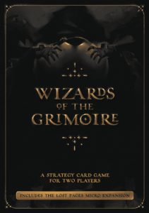 Wizards of the Grimoire board game cover