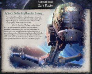 Dark Matter (fan expansion for Arkham Horror Card Game) board game cover