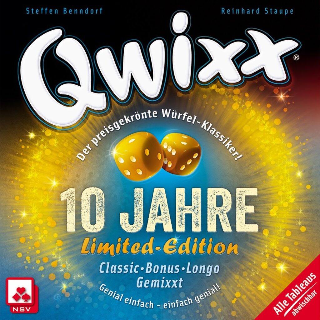 Qwixx: 10 Jahre Limited-Edition board game cover