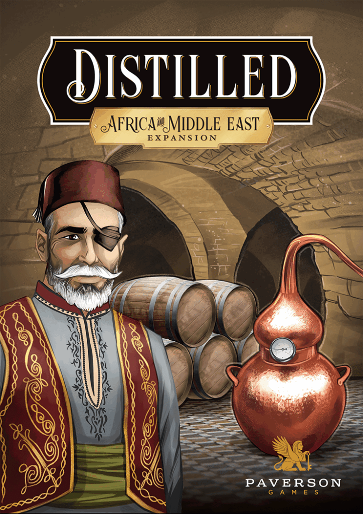 Distilled: Africa & Middle East Expansion board game cover