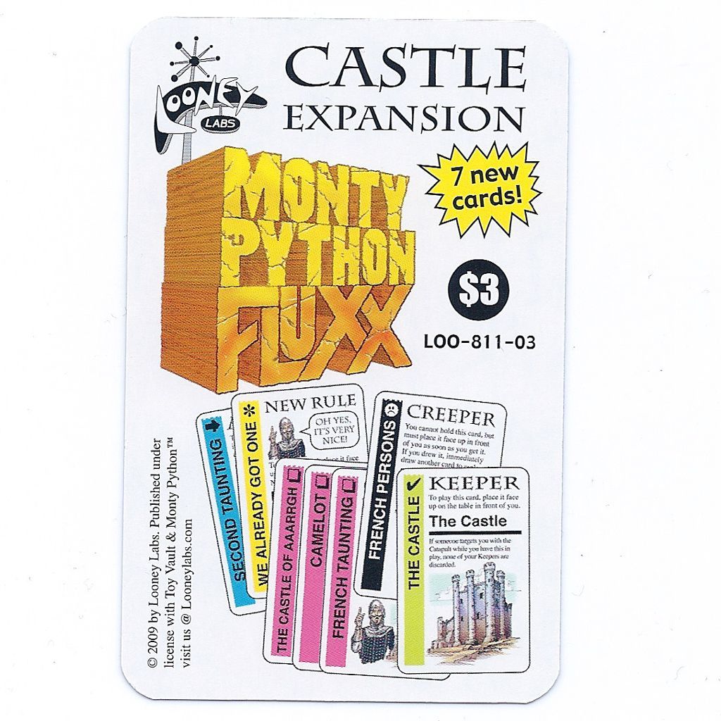 Monty Python Fluxx: Castle Expansion board game cover