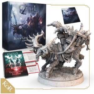 Tainted Grail: Kings of Ruin – Black Goat of the Moors board game cover