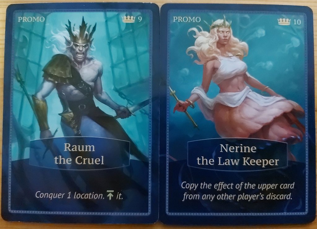 Aquatica: Raum the Cruel & Nerine the Law Keeper Promo Cards board game cover