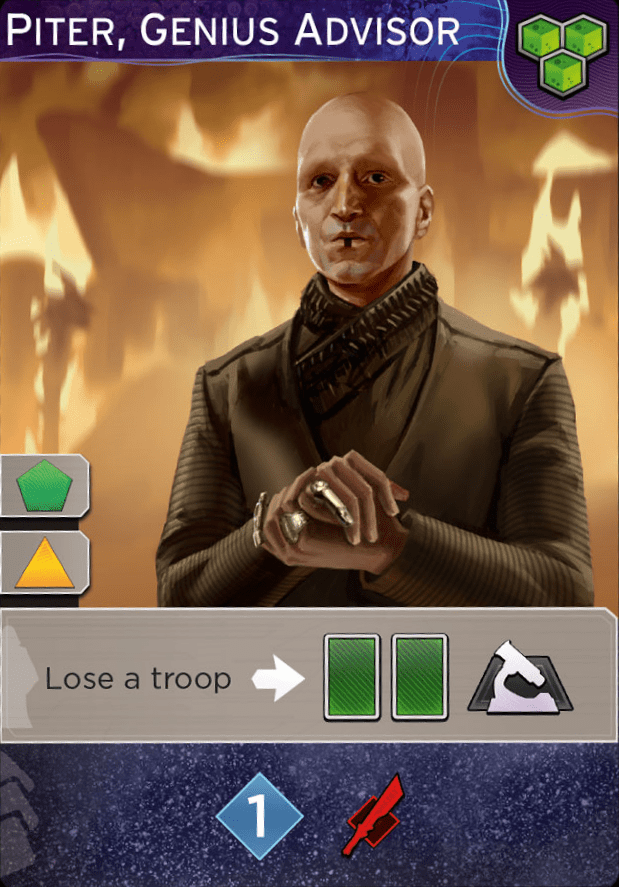 Dune: Imperium – Piter, Genius Advisor Promo Card board game cover