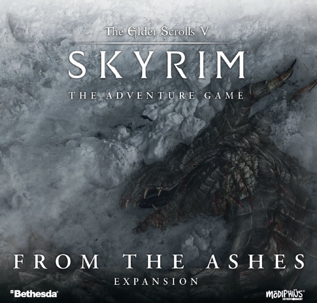 The Elder Scrolls V: Skyrim – The Adventure Game: From the Ashes Expansion board game cover