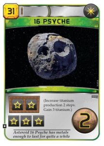 Terraforming Mars: 16 Psyche Promo Card board game cover