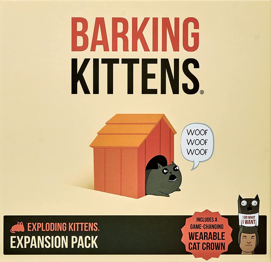 Exploding Kittens: Barking Kittens board game cover