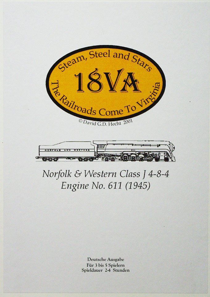 18VA: The Railroads Come to Virginia board game cover