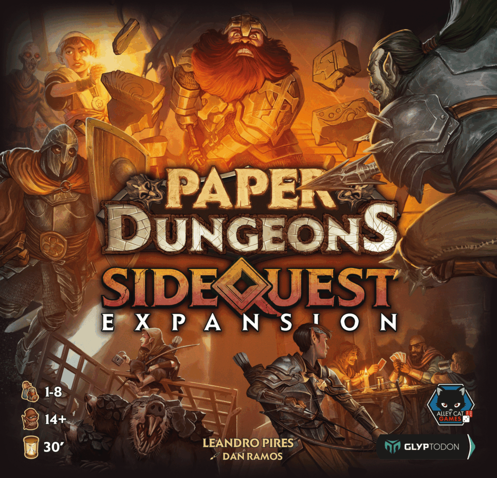 Paper Dungeons: Side Quest Expansion board game cover