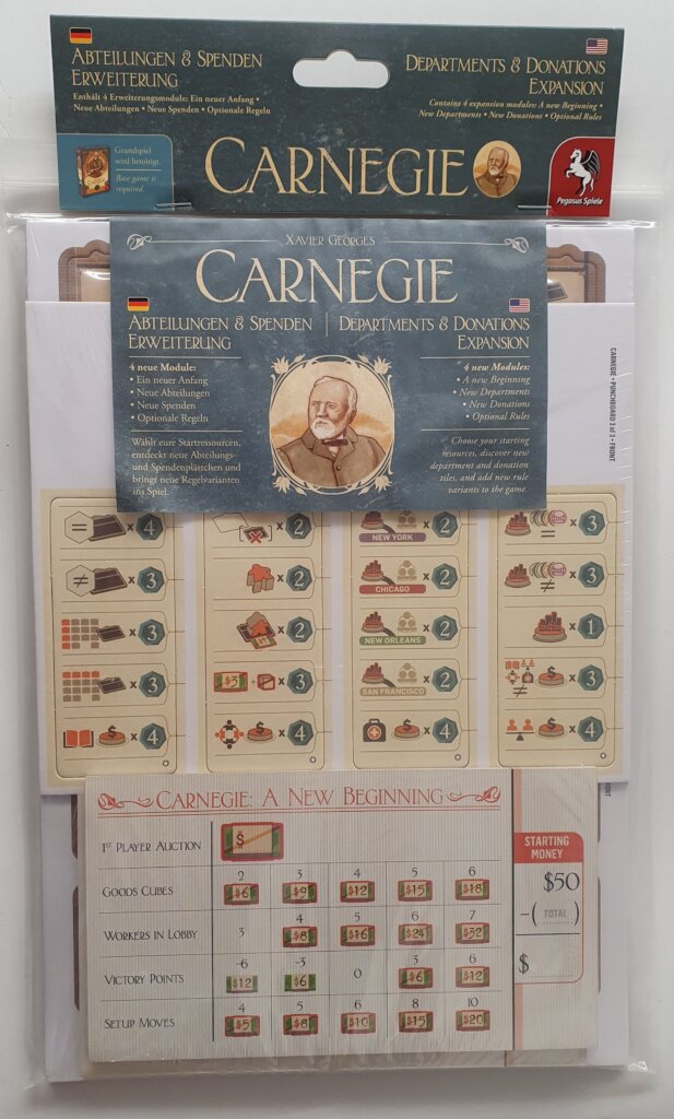 Carnegie: Departments and Donations Expansion board game cover