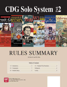 CDG Solo System Pack #2 board game cover