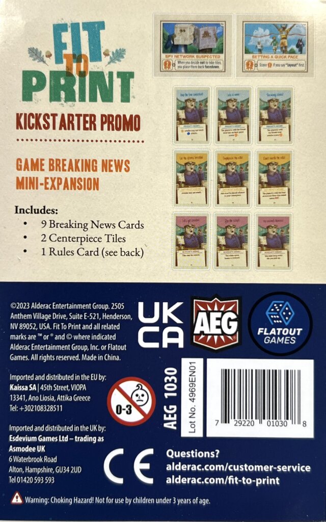 Fit To Print: Game Breaking News Mini-Expansion board game cover