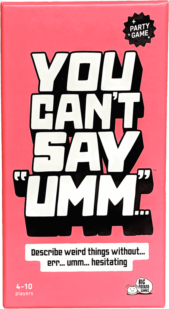 You Can’t Say “Umm” board game cover