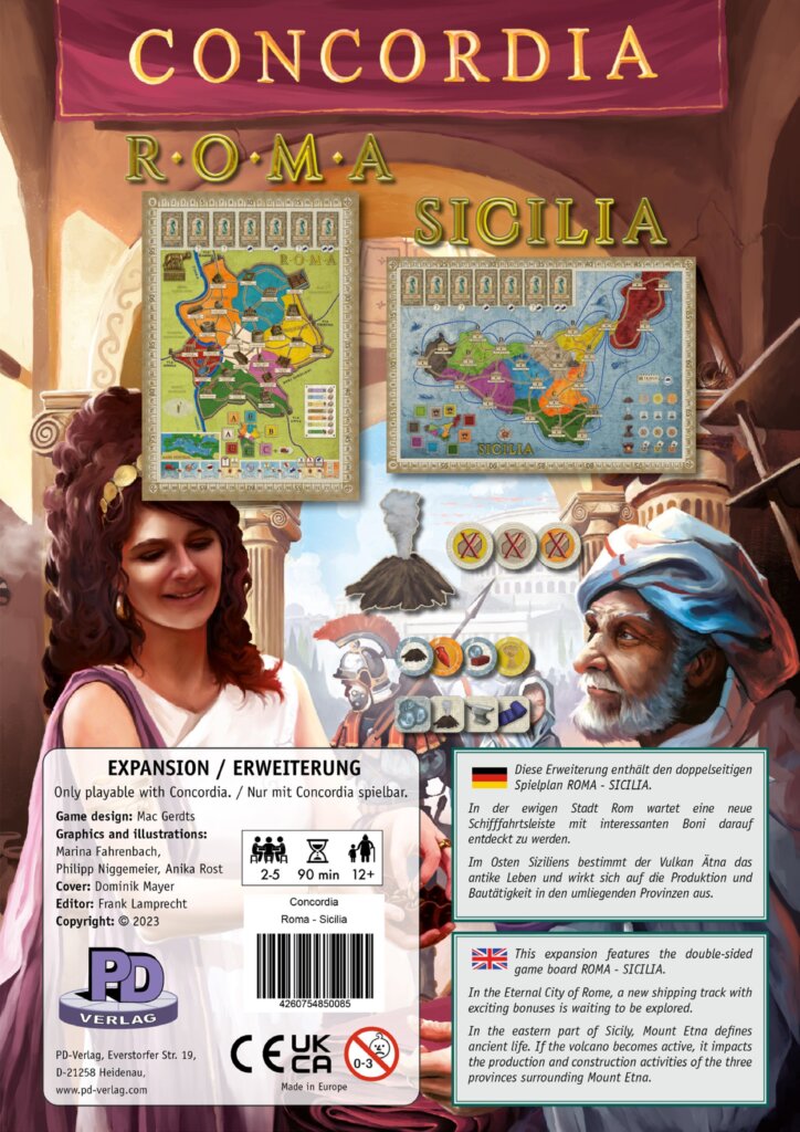 Concordia: Roma / Sicilia board game cover