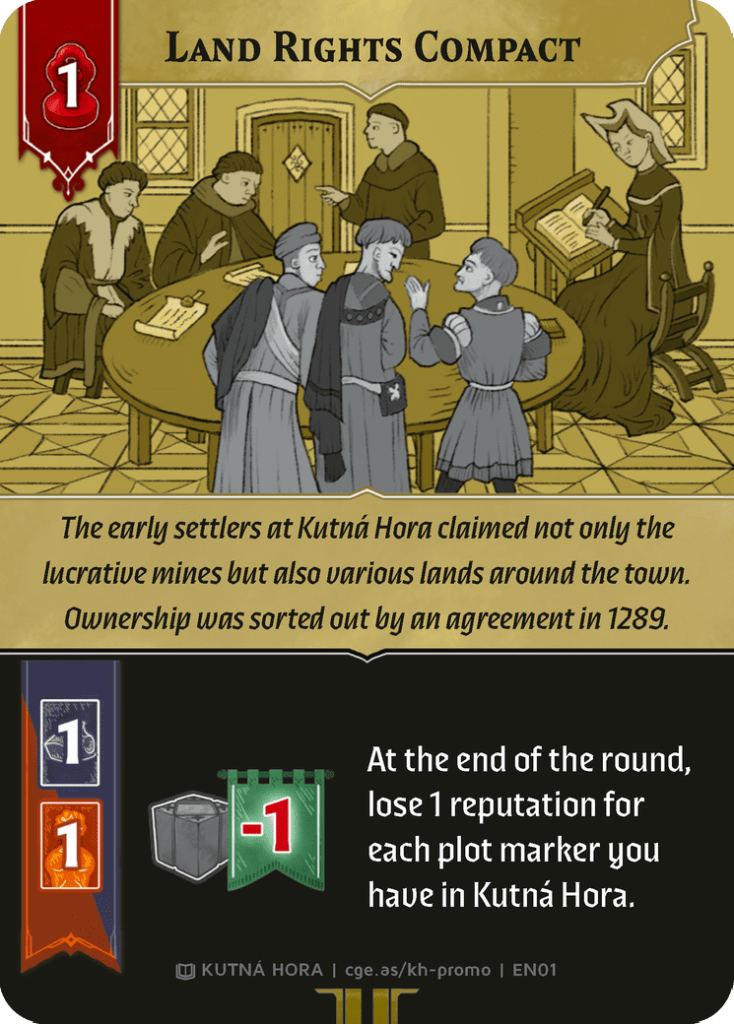 Kutná Hora: The City of Silver – Land Rights Compact Promo Card board game cover
