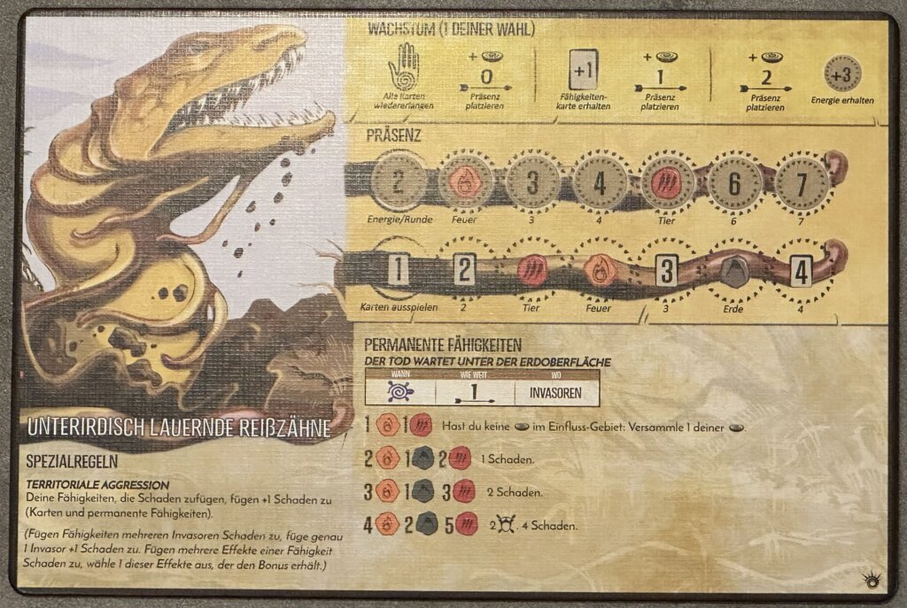 Spirit Island: Unterirdisch lauernde Reißzähne board game cover