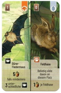 Mischwald: Dürer-Fledermaus / Feldhase Promokarte board game cover