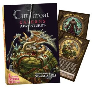 Cutthroat Caverns Adventures: B1 – Savage Arena  /  B2 – Errand of Evil board game cover
