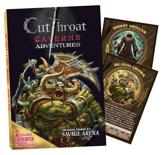 Cutthroat Caverns Adventures: B1 – Savage Arena  /  B2 – Errand of Evil board game cover