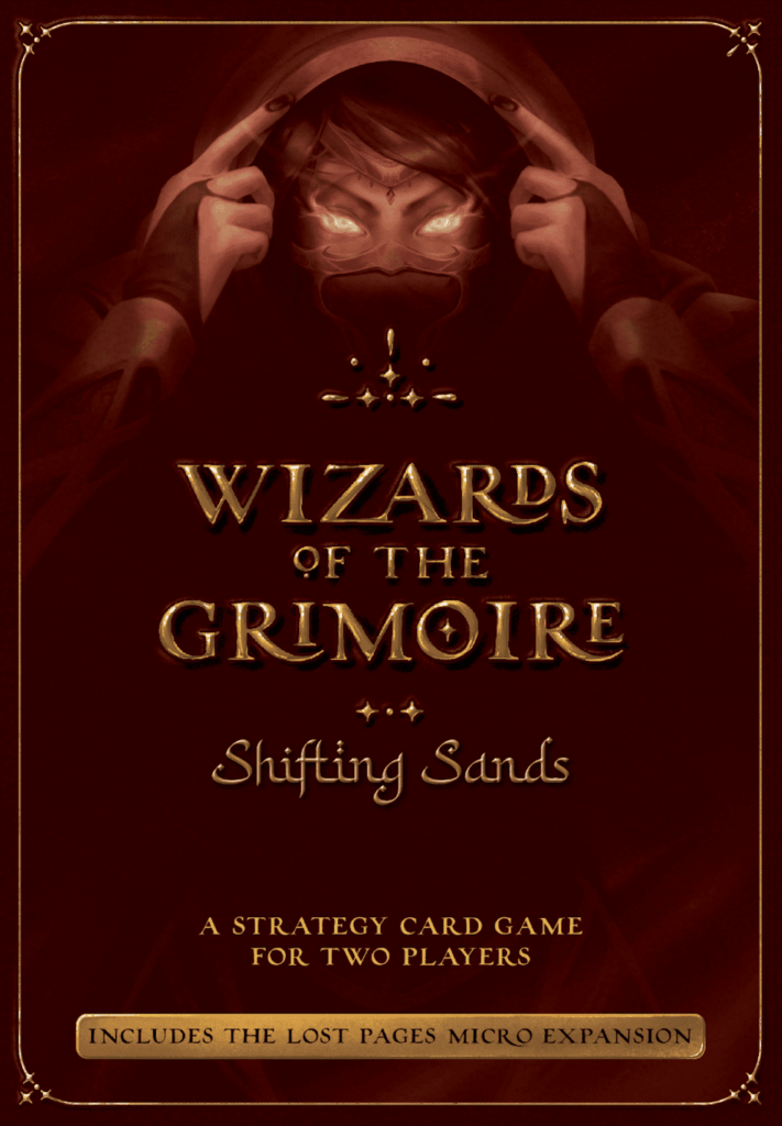 Wizards of the Grimoire: Shifting Sands board game cover