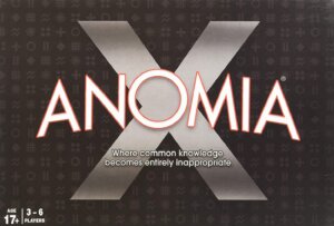 Anomia X board game cover