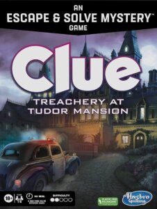 Clue: Treachery at Tudor Mansion board game cover