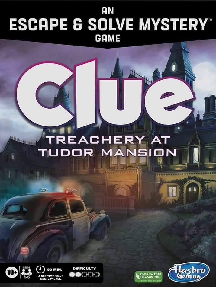 Clue: Treachery at Tudor Mansion board game cover