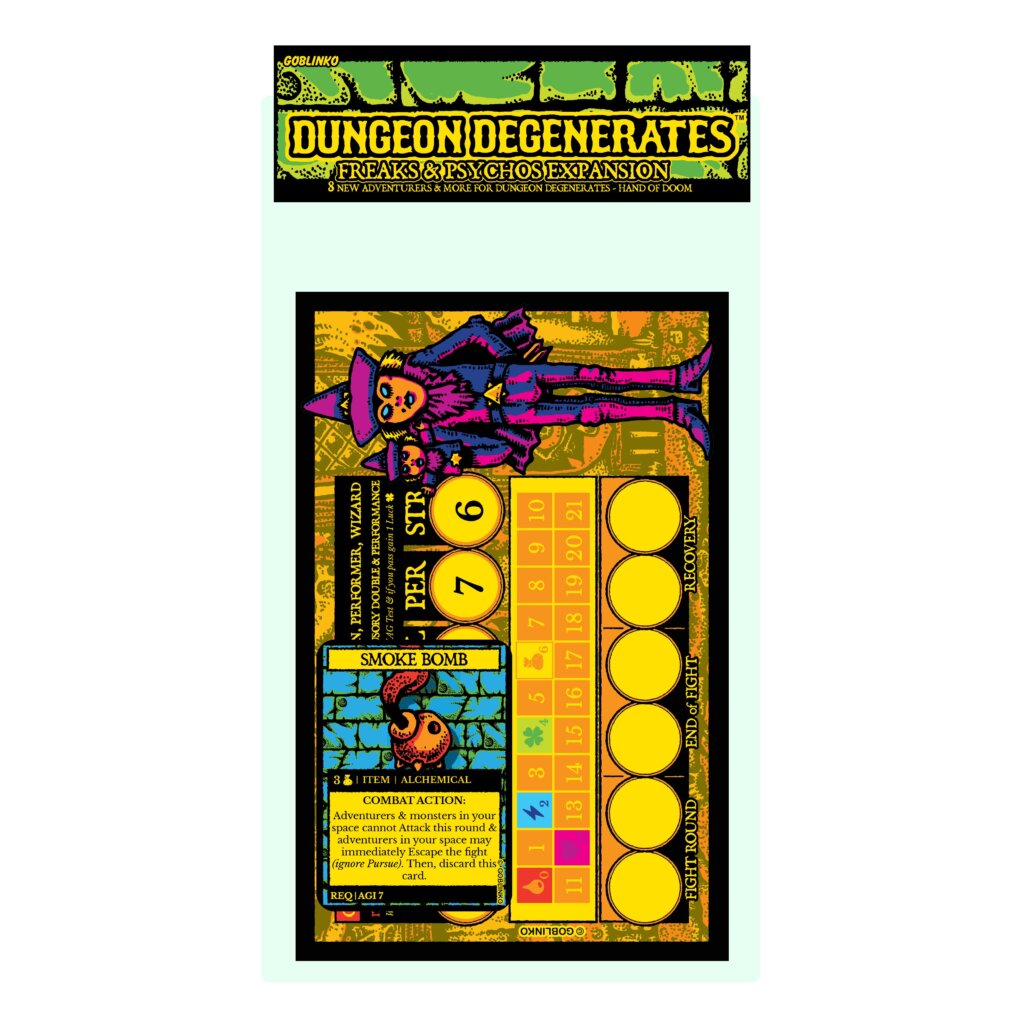Dungeon Degenerates: Freaks & Psychos Expansion board game cover