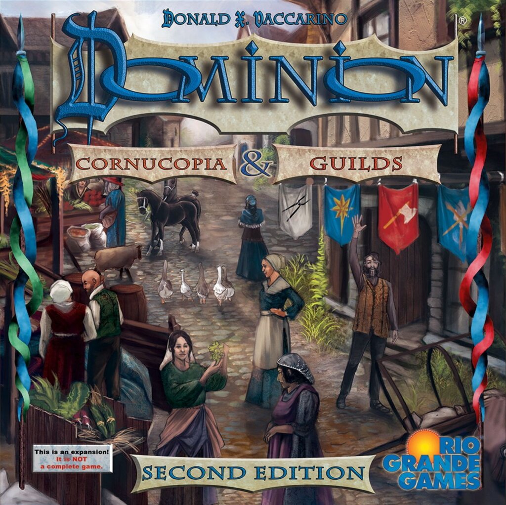 Dominion: Cornucopia & Guilds (Second Edition) board game cover