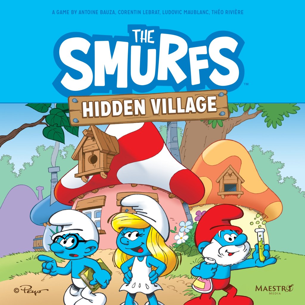 The Smurfs: Hidden Village board game cover
