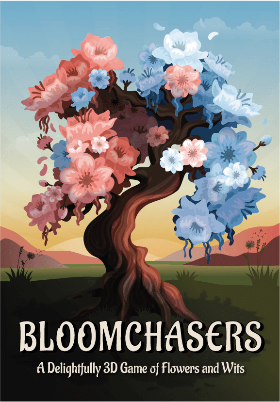 Bloomchasers: A Delightful 3D Tree Game of Flowers and Wits board game cover