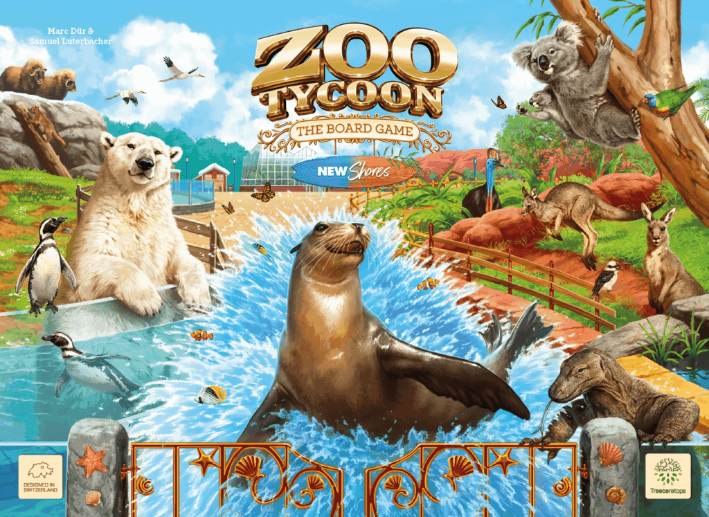 Zoo Tycoon: The Board Game – New Shores board game cover