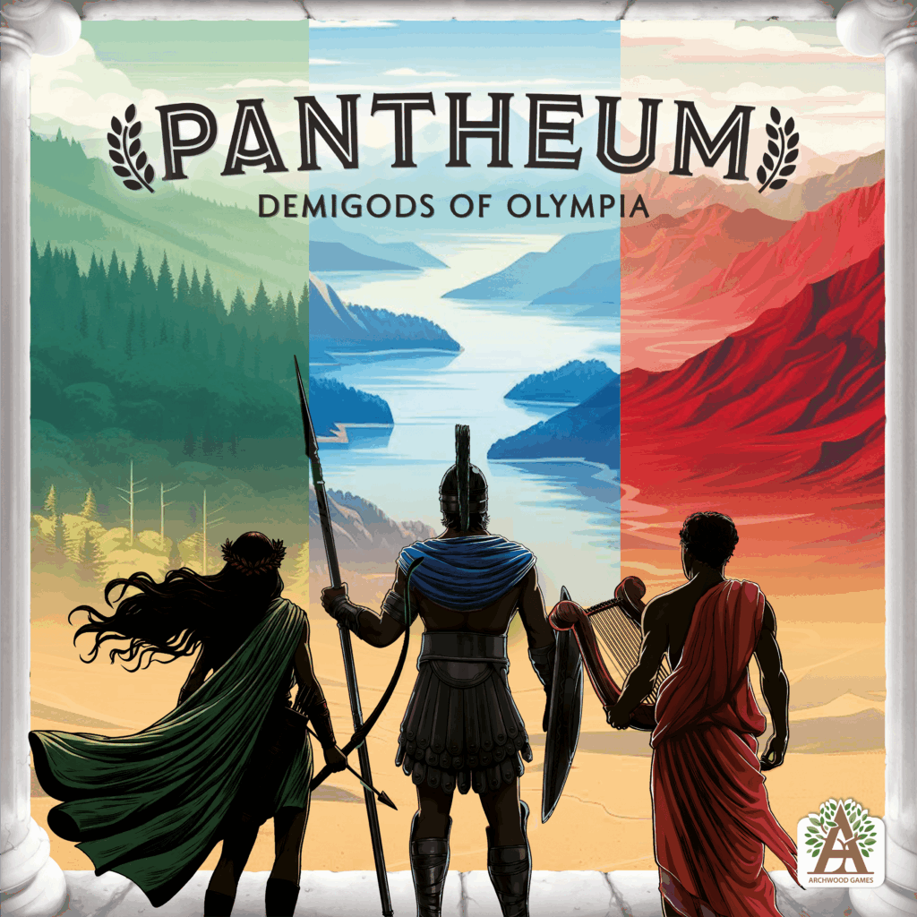 Pantheum: Demigods of Olympia board game cover
