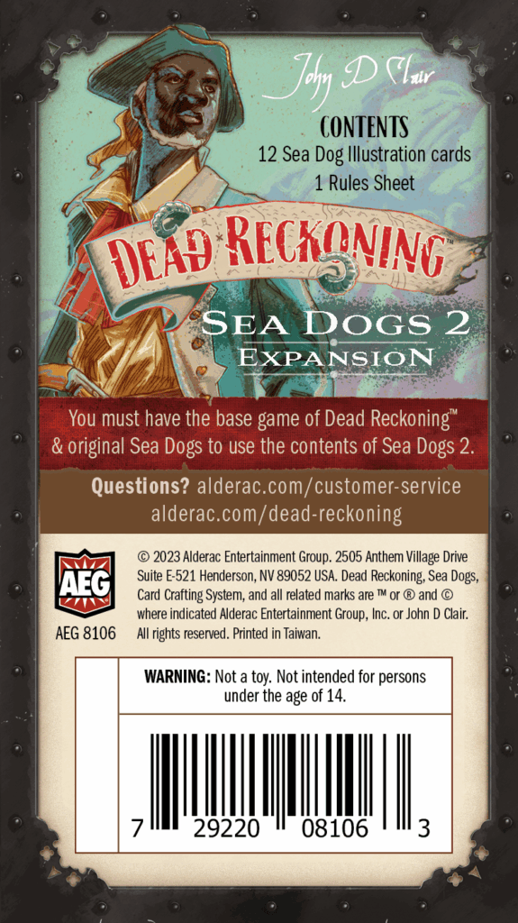 Dead Reckoning: Sea Dogs Expansion 2 board game cover