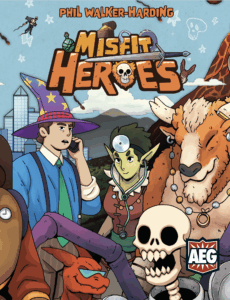 Misfit Heroes board game cover